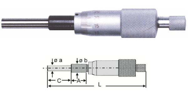 Micrometer head 0 - 25 mm H210-73
