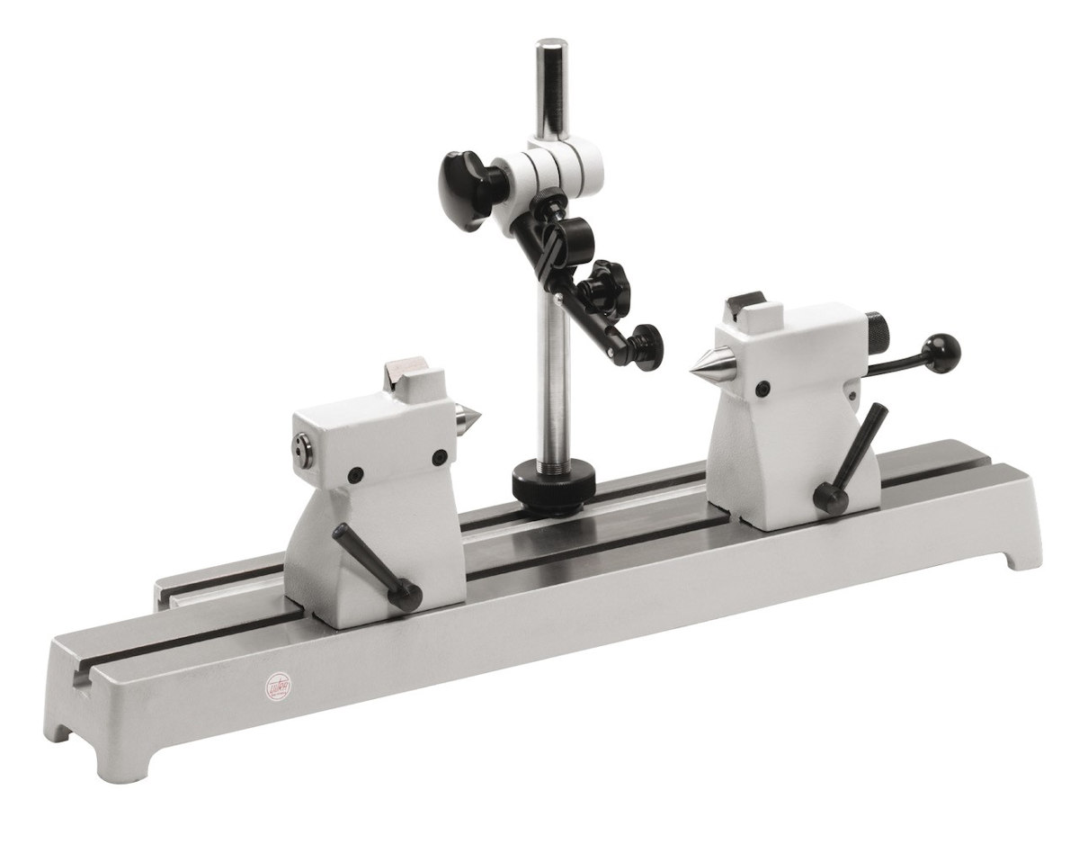 Concentricity tester special cast iron, tailstocks with V-blocks 75mm x 350mm Concentricity tester special cast iron, tailstocks with V-blocks 75mm x 350mm