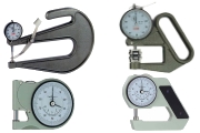 Thickness gauges in different versions for special material. Reading 0,01 mm.