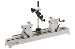 Concentricity tester with a bench of special cast iron incl. tailstocks and measuring stand. Flatness of the measuring bench according to DIN 876 Grade 1 up to 700 mm length with 2 T-slots for tailstock pair and measuring stand. Tailstocks optionally with or without V blocks.