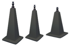 Height adjustable supporting feet made of special steel for measuring plate sizes from 1000 mm x 600 mm. Different heights to reach the right working height.